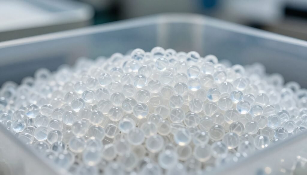 PC/ABS Alloy pellets raw materials in manufacturing setting