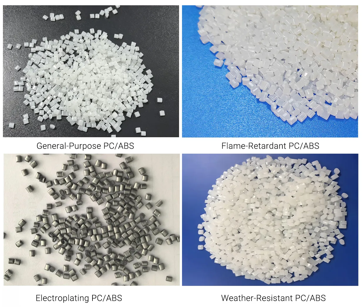 PC/ABS Granules – General Purpose vs Flame Retardant vs Electroplating vs Weather Resistant
