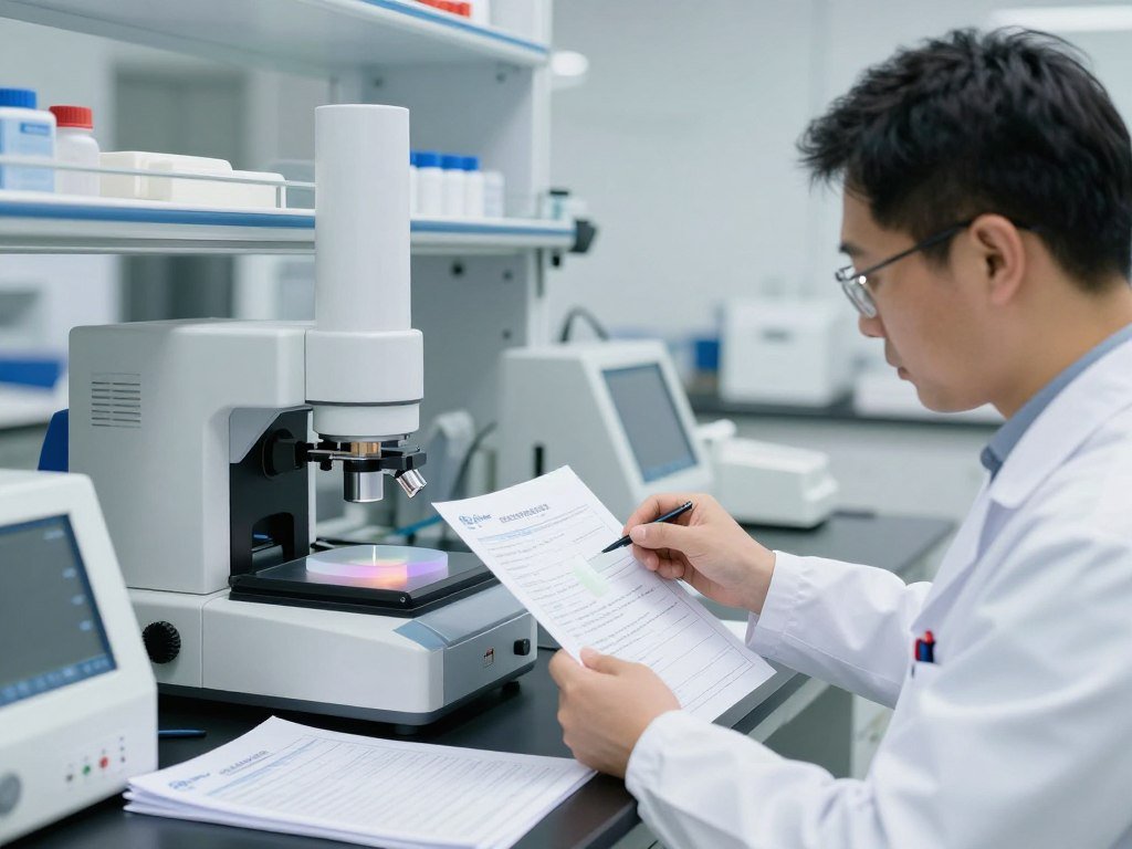 Quality control laboratory testing SABIC PE grades with certification documents