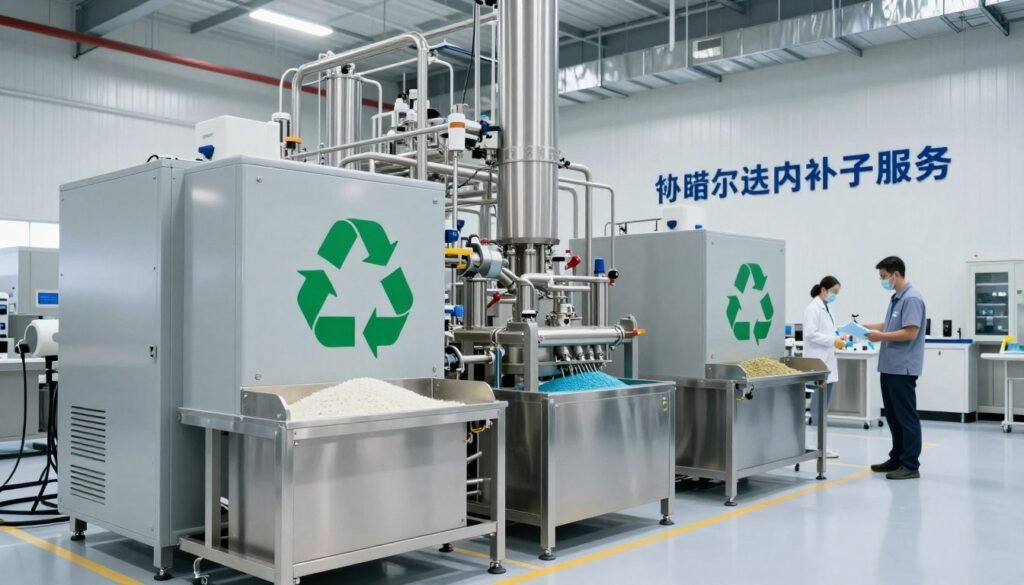 Sustainable polyethylene production showing recycled content integration in SABIC facilities