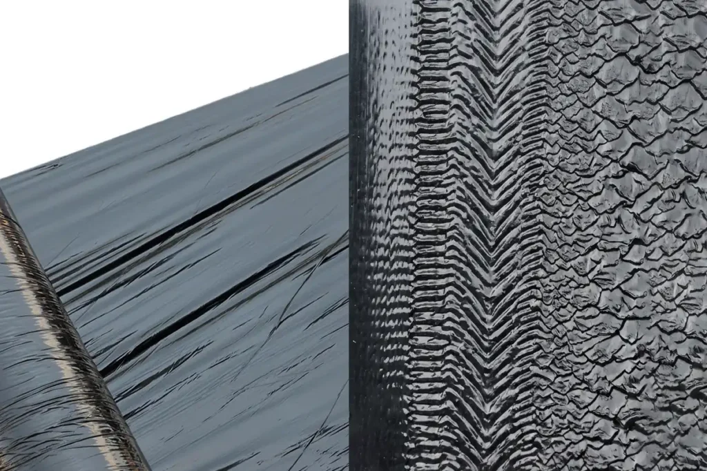 Microscopic Contrast: 'Sharkskin' Defect on Melt-Fractured LLDPE Film Surface