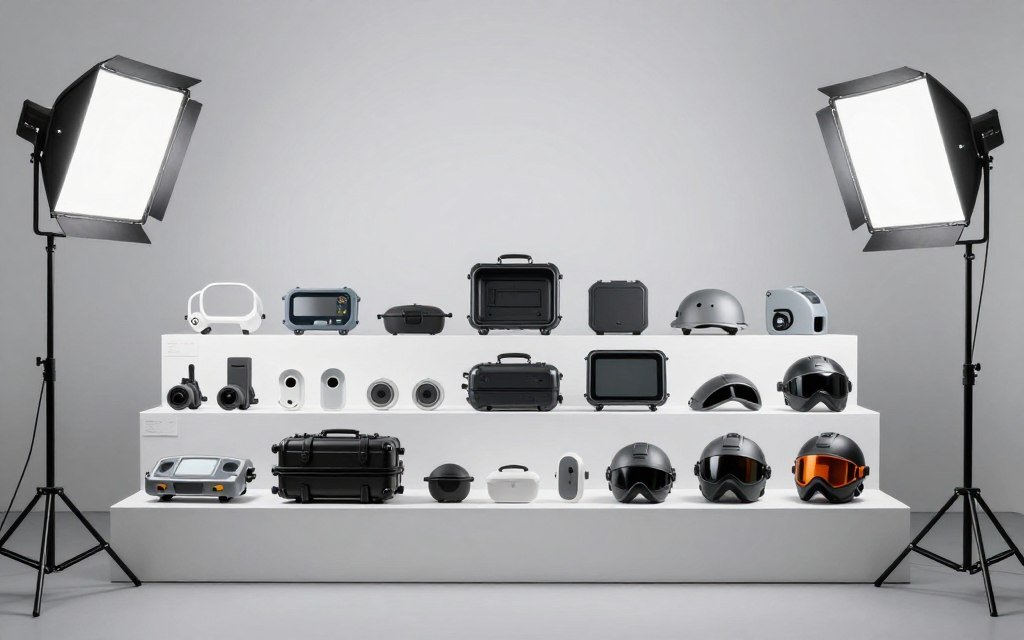 Various products manufactured from ABS and PC plastics