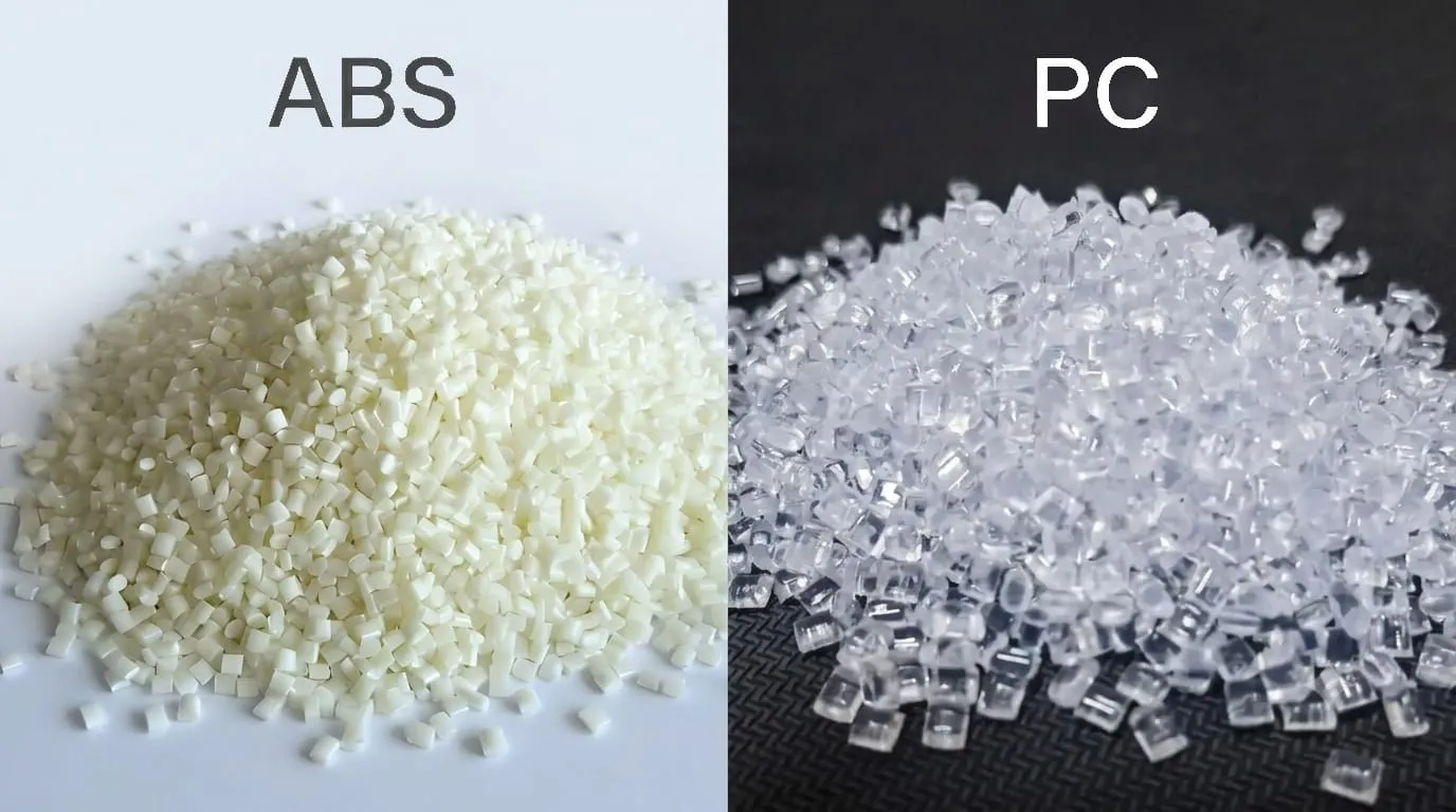 Comparing Opaque ABS Granules and Transparent PC Resin Pellets