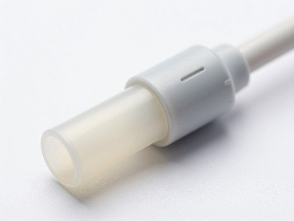 Biocompatible TPU medical catheter showing flexibility and precision manufacturing