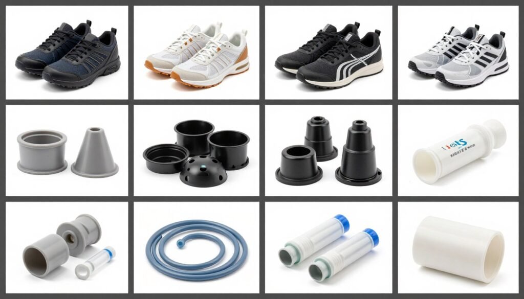 Diverse thermoplastic polyurethane products across multiple industries
