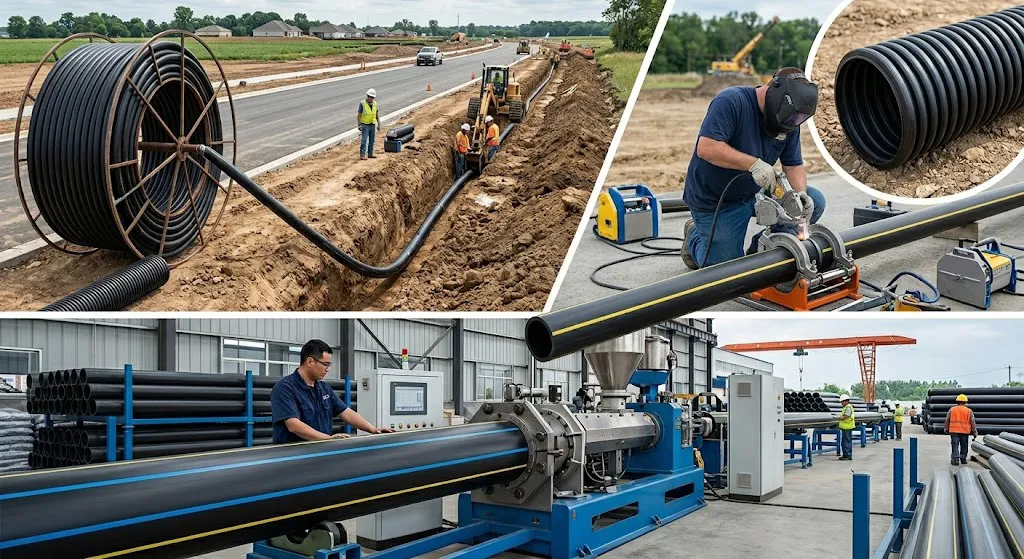 Polyethylene (PE) Extrusion Pipe Industrial