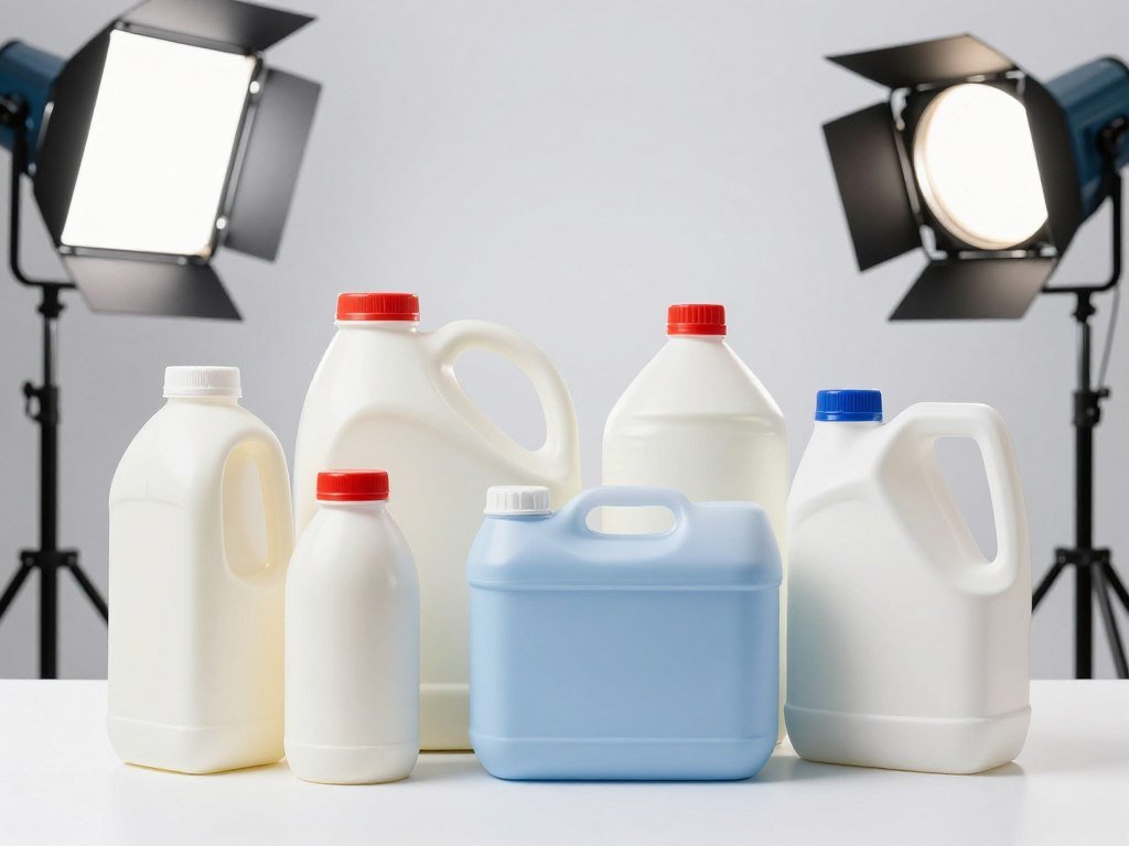 HDPE plastic bottles and containers