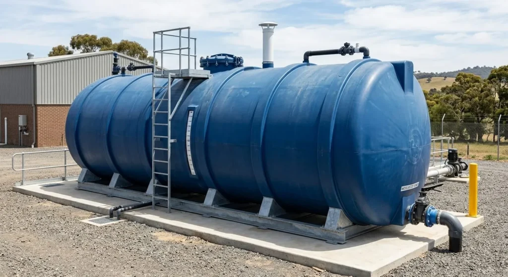 Large Horizontal HDPE Water Tank Outdoor