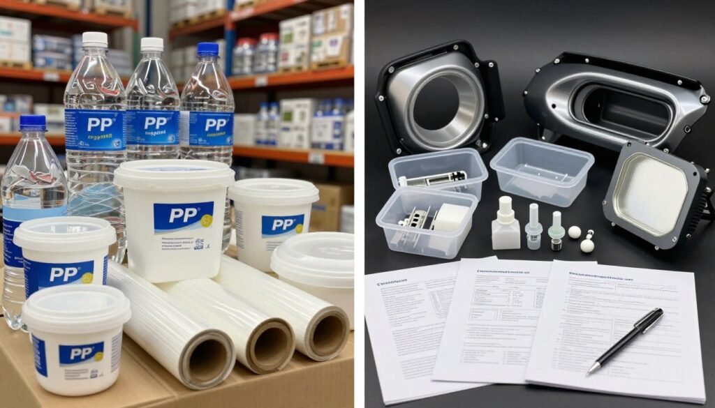 Industrial applications of polyethylene and polypropylene materials in manufacturing environments
