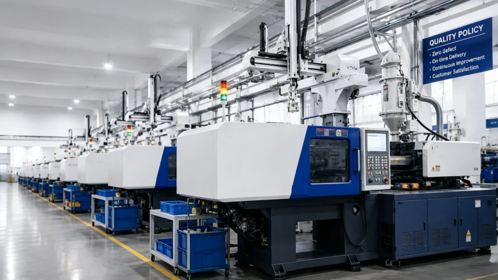 Industrial injection molding machine processing thermoplastic polyurethane