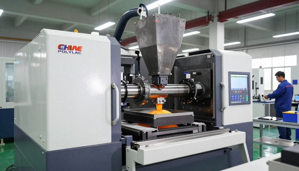 Injection molding machine processing CHIMEI POLYLAC ABS