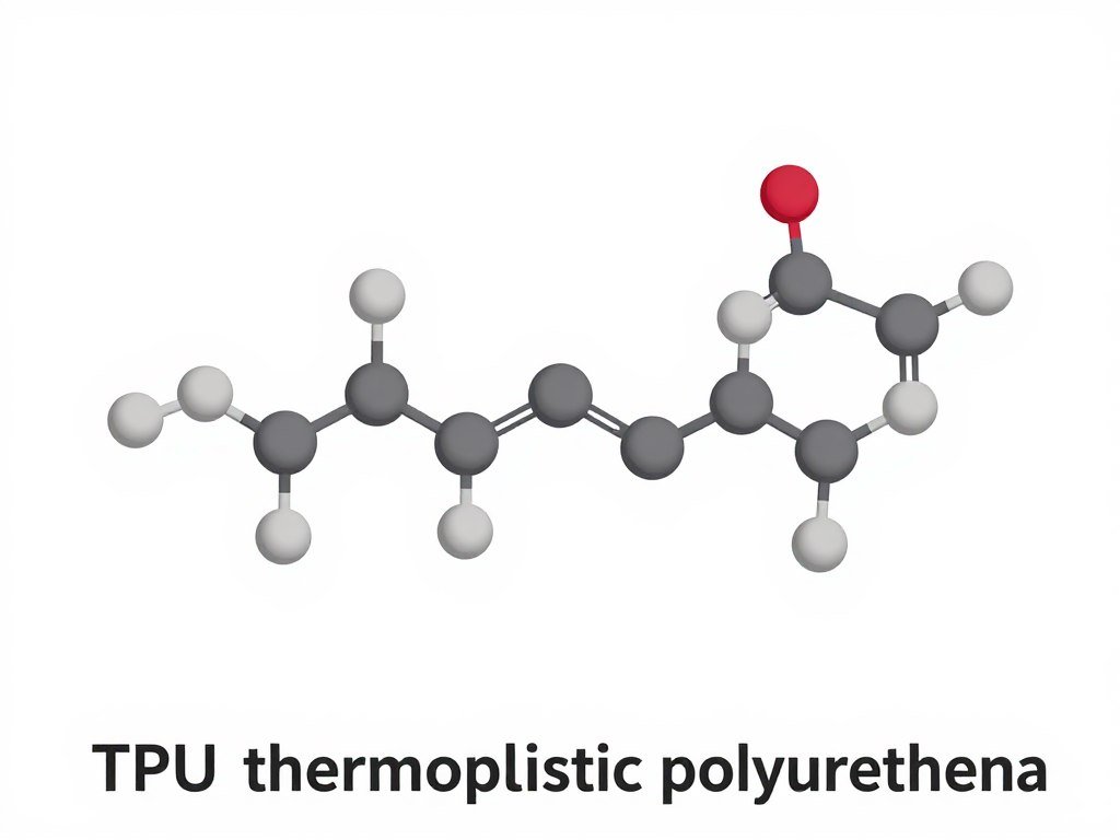 Molecular structure diagram of thermoplastic polyurethane polymer chains