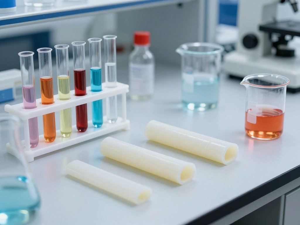 TPU chemical resistance testing in laboratory environment