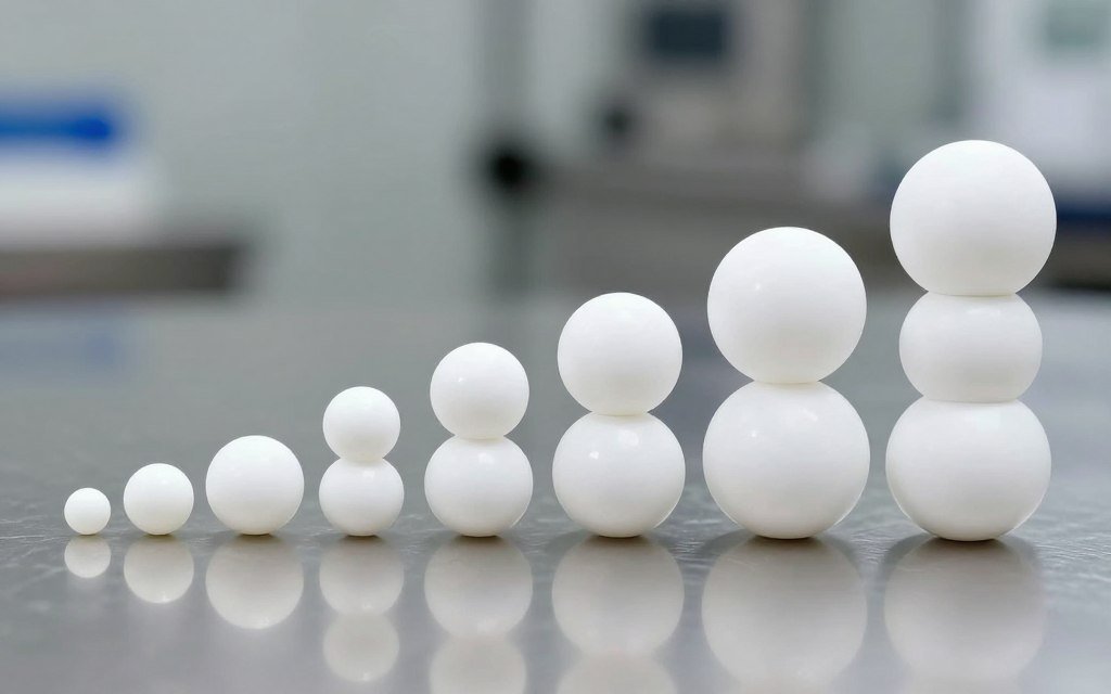 Array of PGA temporary plugging balls in different sizes