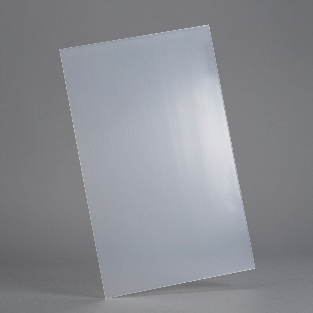 Clear PET sheet showing transparency and optical properties
