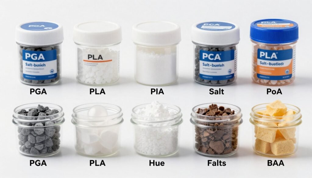 Comparison of different temporary plugging materials