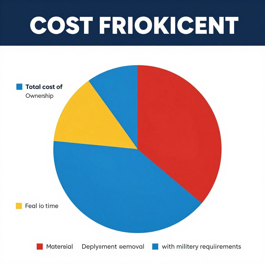 Cost breakdown pie chart for PGA versus traditional materials