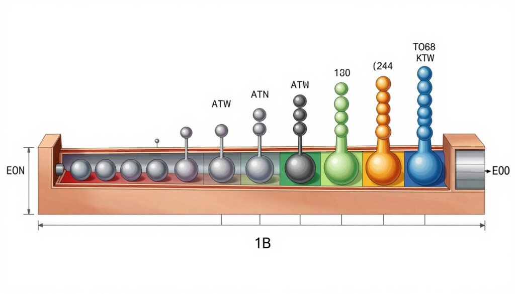 Diagram showing progressive ball sizes in multi-stage completion