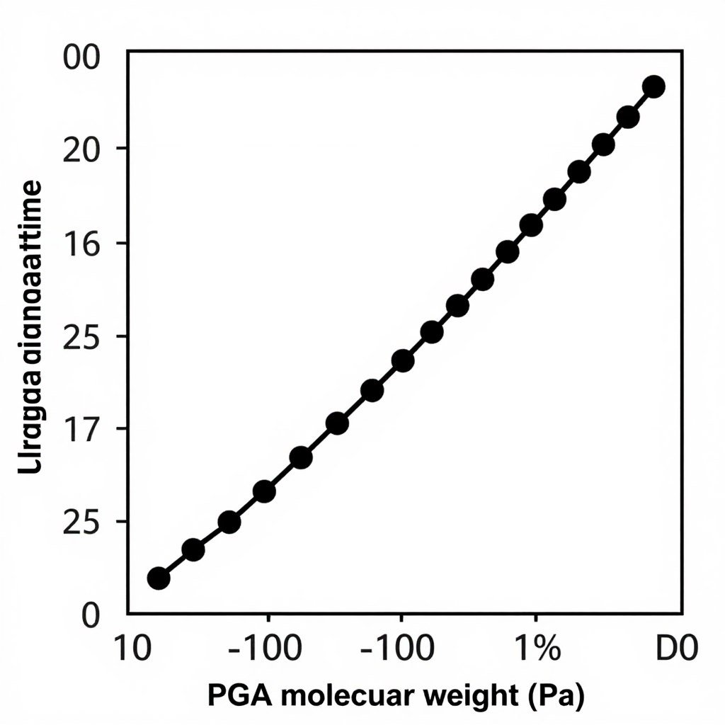 Molecular weight effect on PGA degradation time graph
