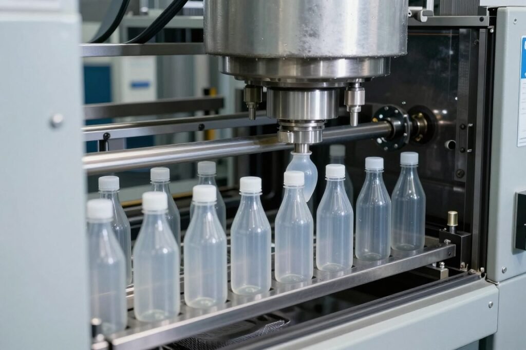 PET bottle blow molding process