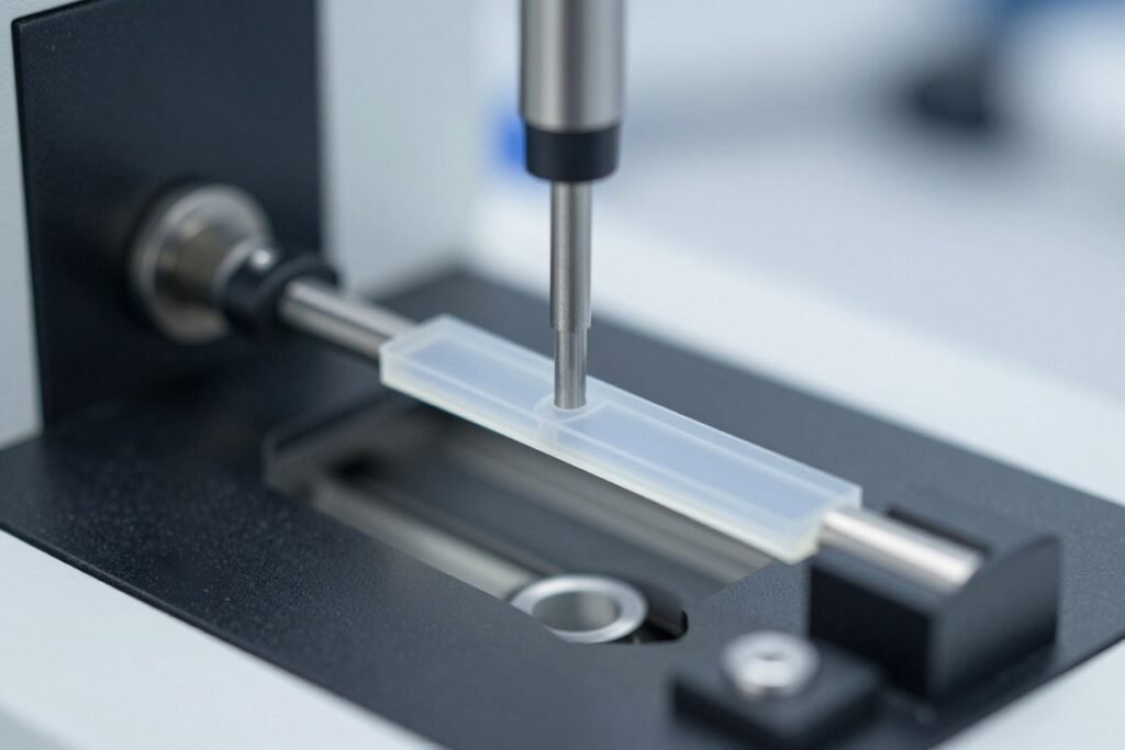 PET material strength testing in laboratory