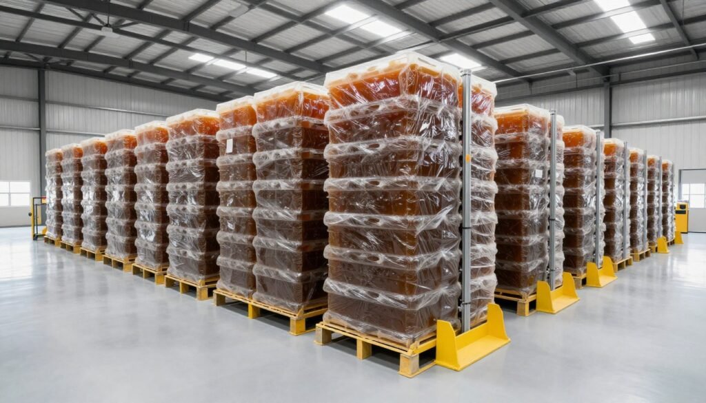 SalesPlastics facility showing modern polymer storage and distribution